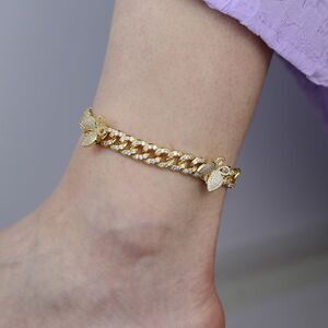 Calista's Bling Butterfly Anklet gold bracelet 816